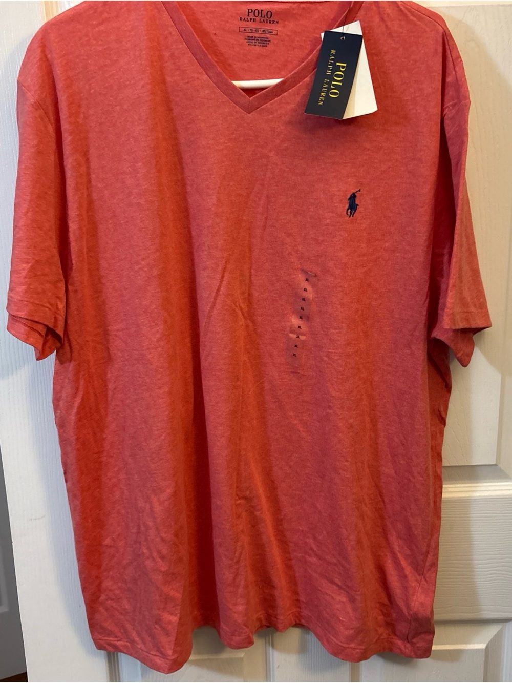 Polo by Ralph Lauren Red V-Neck Short Sleeve Tee